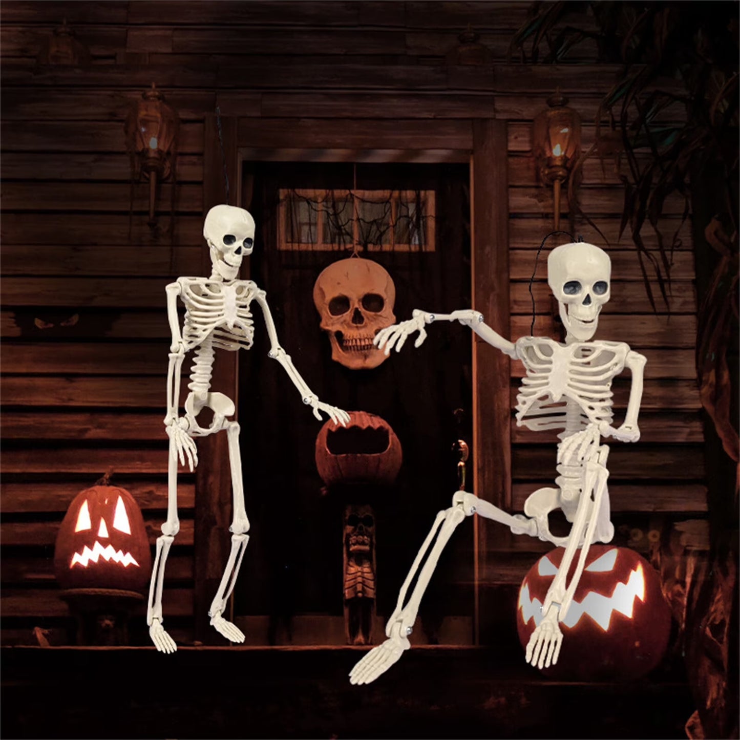 Amlbb Halloween Decorations Outdoor Halloween Dark Terror Skeleton Decoration Props Set up Ghost House Halloween Decor on Clearance