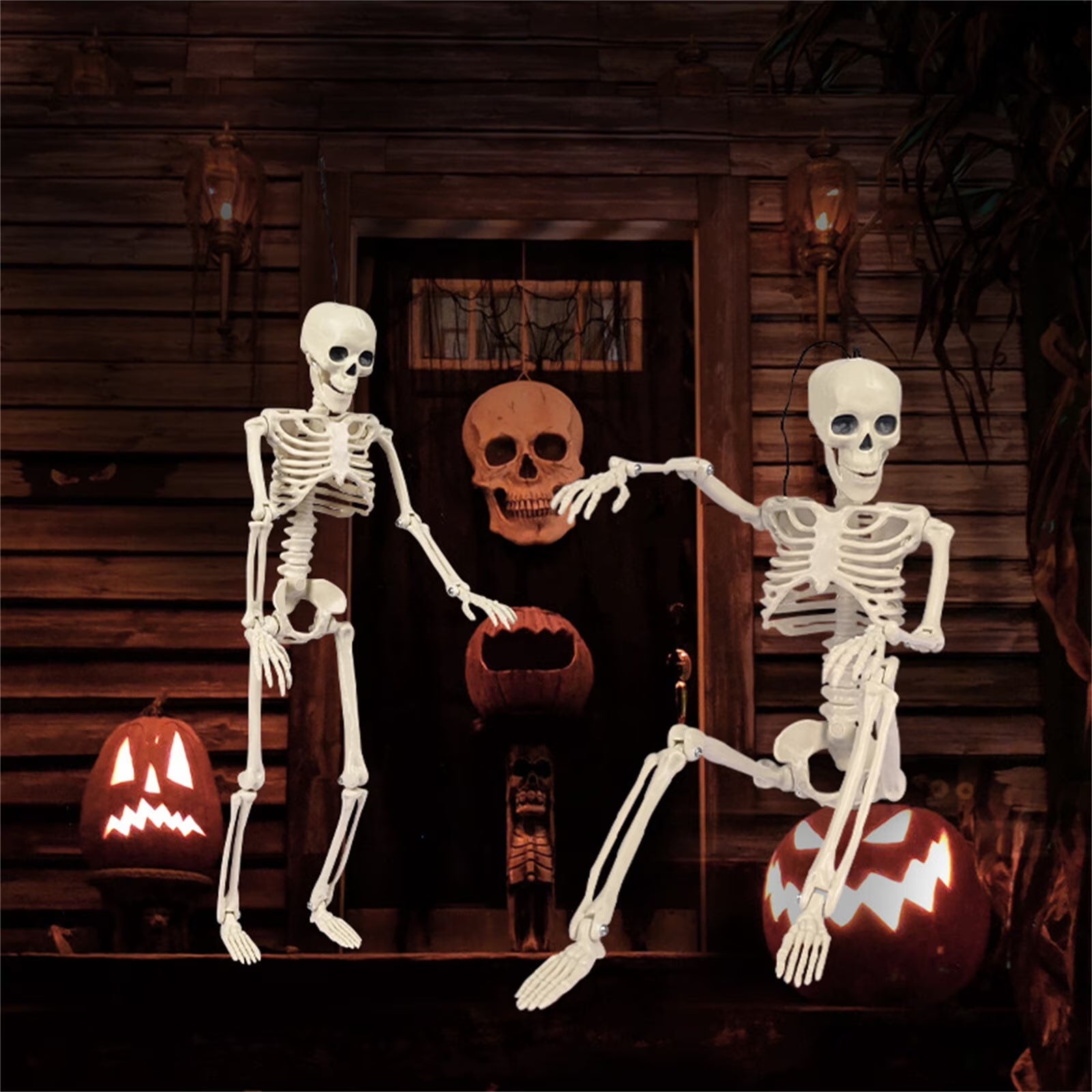 Amlbb Halloween Decorations Outdoor Halloween Dark Terror Skeleton Decoration Props Set up Ghost House Halloween Decor on Clearance