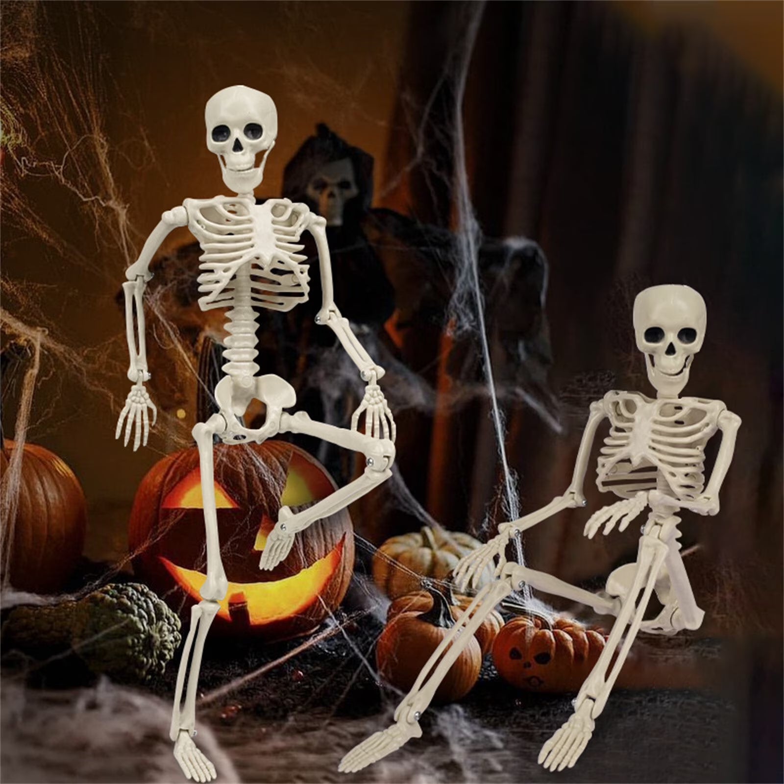 Amlbb Halloween Decorations Outdoor Halloween Dark Terror Skeleton Decoration Props Set up Ghost House Halloween Decor on Clearance